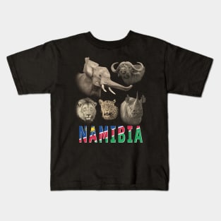 Namibia Big Five Africa Safari Kids T-Shirt